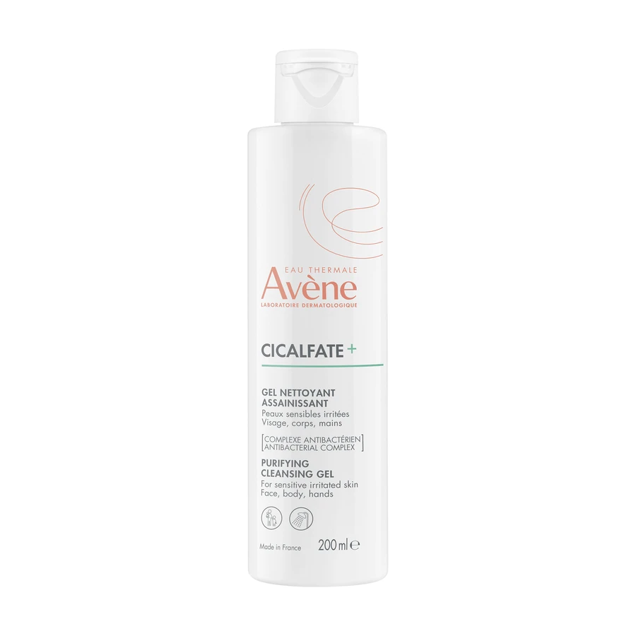 Гель для обличчя та тіла Avene Cicalfate + Purifying Cleansing Gel, очищувальний, заспокійливий, 200 мл: ціни та характеристики