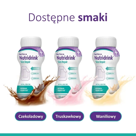 Харчовий продукт Nutridrink Skin Repair для спеціальних медичних цілей: ентеральне харчування зі смаком полуниці 4 х 200 мл: ціни та характеристики