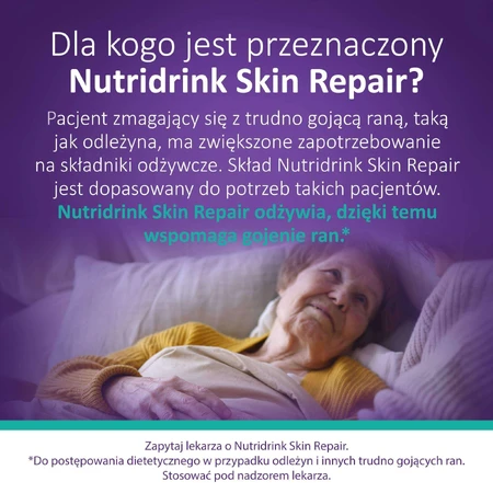 Харчовий продукт Nutridrink Skin Repair для спеціальних медичних цілей: ентеральне харчування зі смаком полуниці 4 х 200 мл: ціни та характеристики