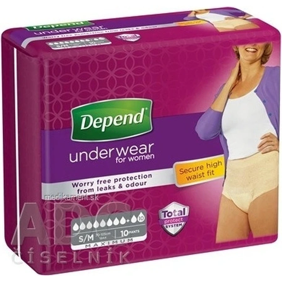 DEPEND MAXIMUM S/M для женщин 1×10 шт, брюки-стрейч, обхват бедер 75-105 см: цены и характеристики