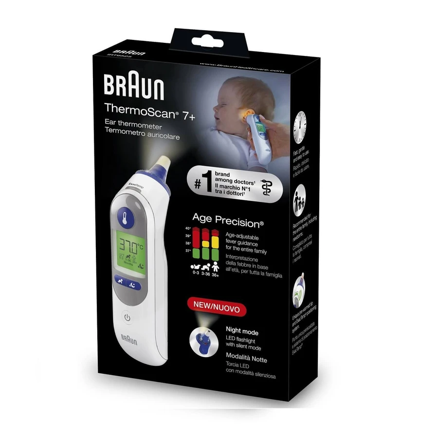 Ушной термометр Braun ThermoScan 7+ IRT6525: цены и характеристики