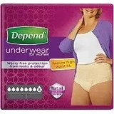 DEPEND SUPER S/M для жінок 1×10 шт, еластичні трусики, обхват стегон 70-105 см