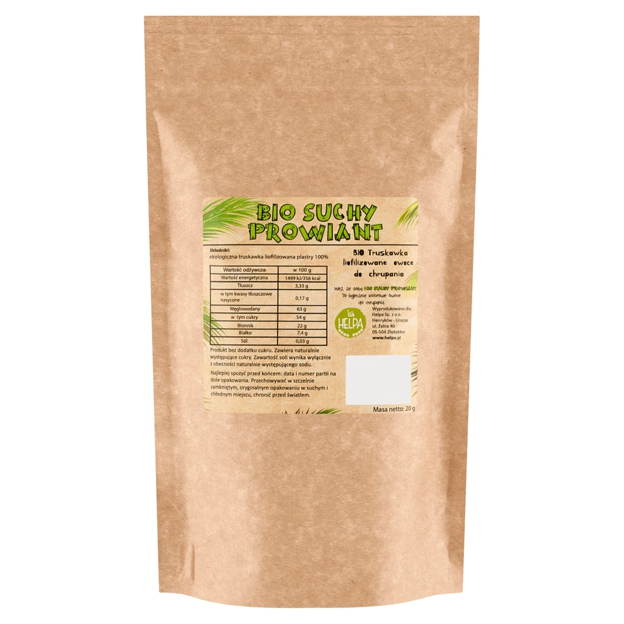 Сухой порошок Helpa Bio, сублимированная клубника, 20 г СКОРОЙ ДАТЫ: цены и характеристики