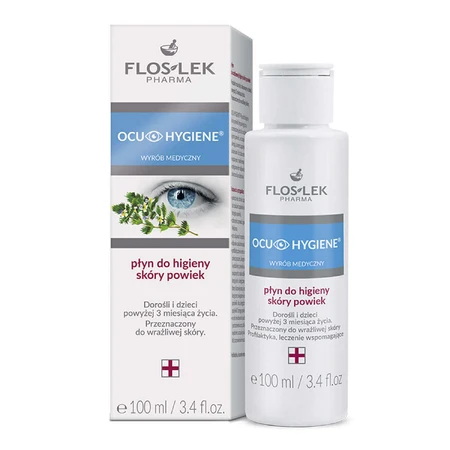 Засіб для шкіри повік Flos-Lek Ocu Hygiene для дорослих та дітей від 3 місяців, 100 мл: ціни та характеристики