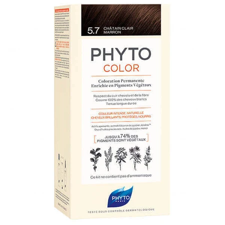 Phyto Color, барвник для воску, 5.7 світло-каштановий брз, 50 мл: ціни та характеристики