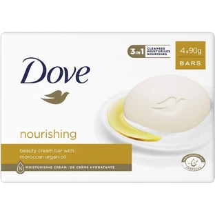Dove Питательное крем-мыло с аргановым маслом Мультипак 4 x 90 г
