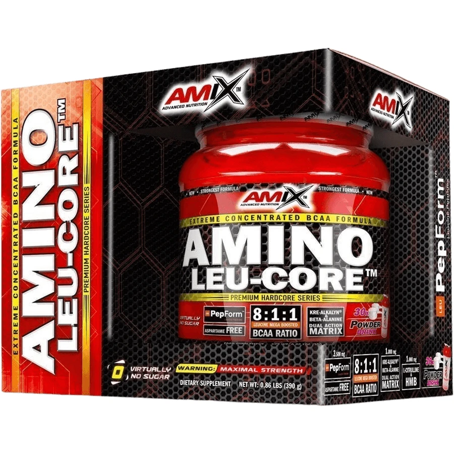 Amix Amino Leu-core 8:1:1, фруктовый каламбур 390 г: цены и характеристики