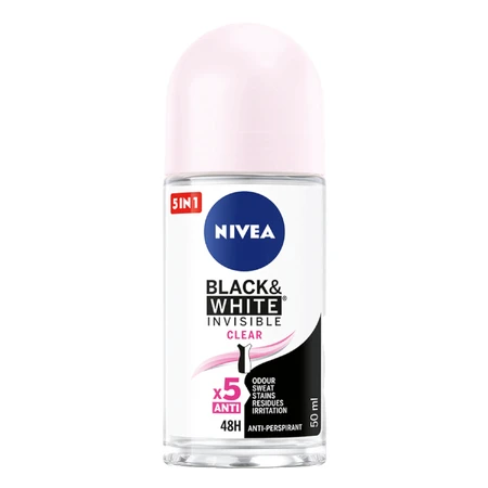 Nivea Black amp;White Invisible Clear Antiperspirant Roll-on, 50 мл: цены и характеристики