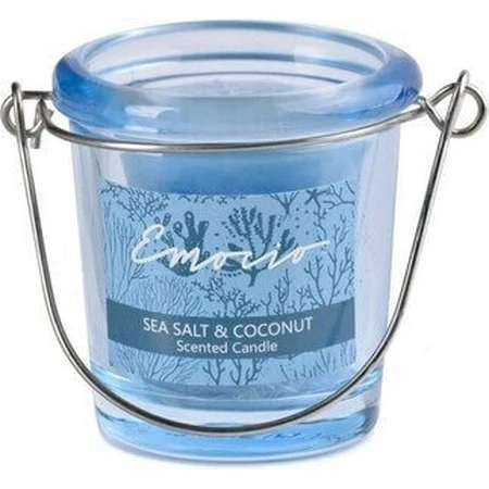Emocio Glass Blue Sea salt & Coconut ароматическая свеча 1×1 шт, размер 49 x 66 мм: цены и характеристики
