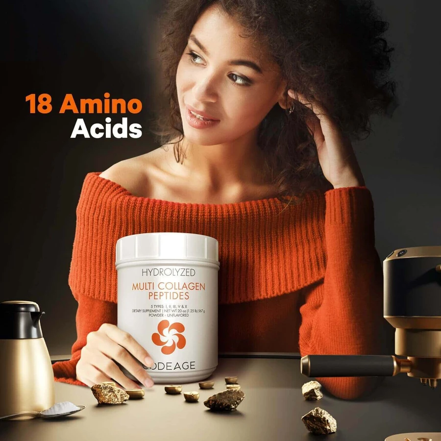 Codeage Hydrolyzed Multi Collagen - 5 видів пептидів колагену, гідролізований колаген з 5 джерел пептидів, без ароматизаторів, 567 г, GNC, GNC: ціни та характеристики