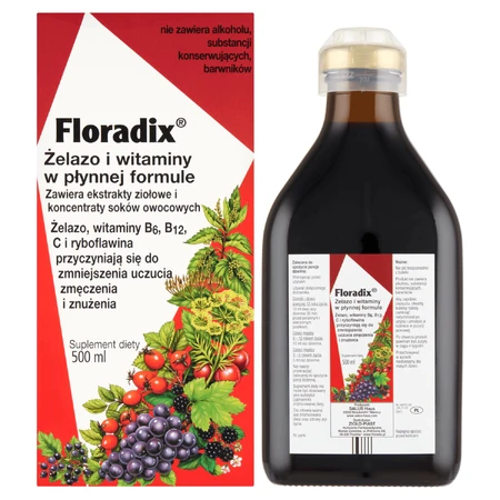 Floradix Залізо та вітаміни, 500 мл: ціни та характеристики