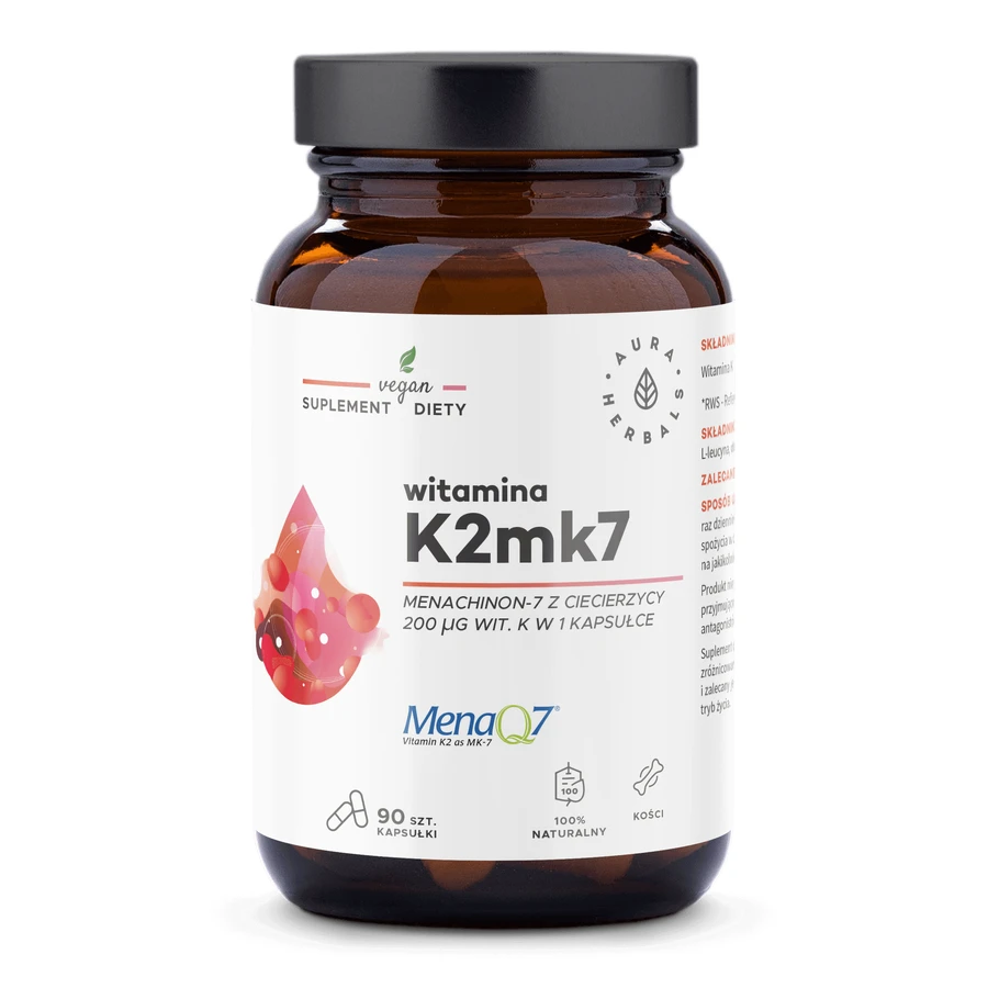 Aura Herbals Витамин K2MK7 MenaQ7 200 г, 90 капсул КОРОТКИЙ ДЕНЬ: цены и характеристики
