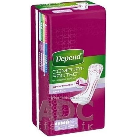 DEPEND SUPER 1×8 шт, прокладки для недержания 11×36 см: цены и характеристики