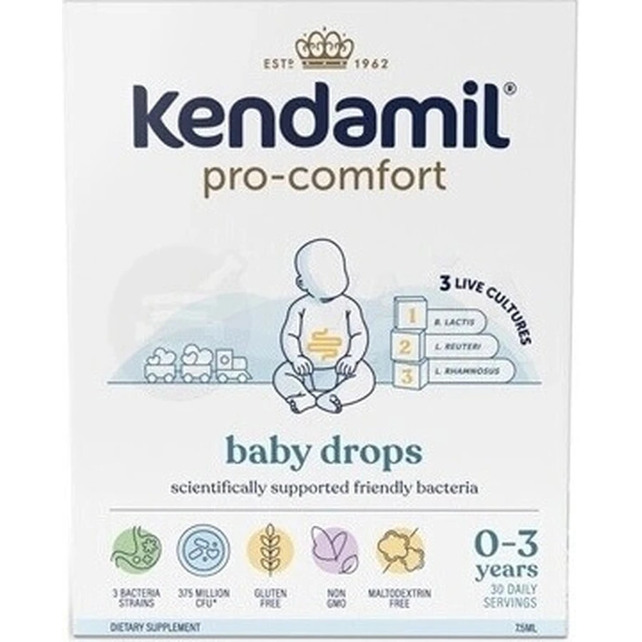 Кендамил про-комфорт капли для детей 1×7,5 мл, добавка к пище: цены и характеристики