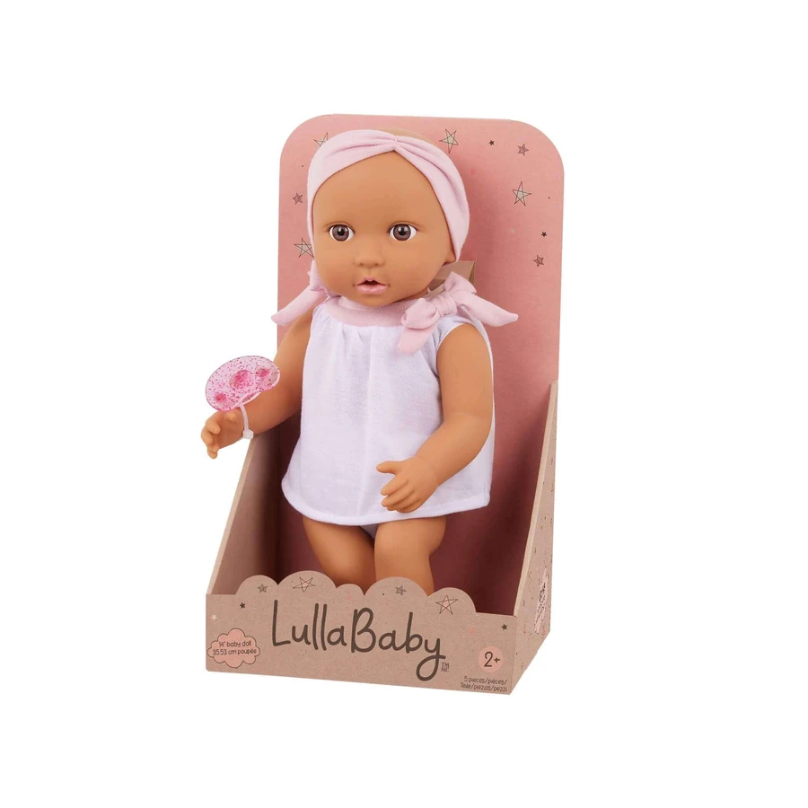 Кукла-младенец с одеждой из 2 частей и розовой повязкой на голове, +2 года, Lullababy: цены и характеристики