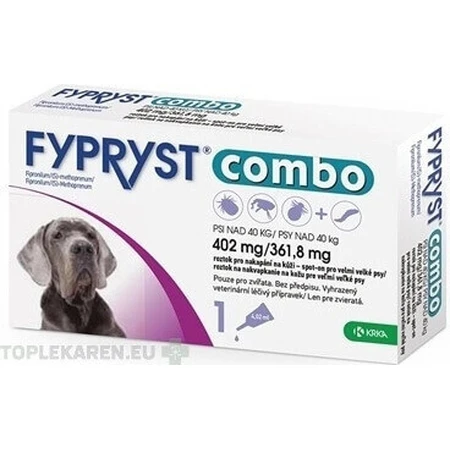 FYPRYST комбо 402 мг/361,8 мг PSY OVER 40 кг 1×4,02 мл, препарат від бліх: ціни та характеристики