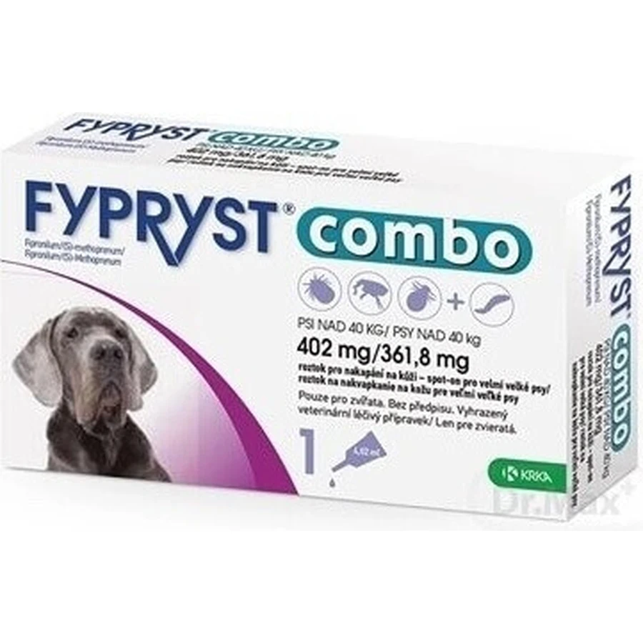 FYPRYST комбо 402 мг/361,8 мг PSY OVER 40 кг 1×4,02 мл, препарат від бліх: ціни та характеристики