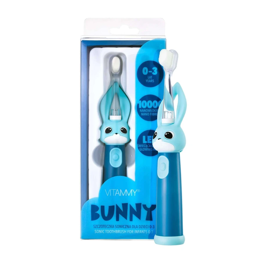 Vitammy Bunny, звуковая зубная щетка для детей, голубая, 0-3 года, 1 шт.: цены и характеристики