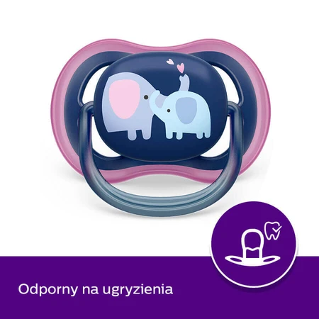 Пустушка Philips Avent Ultra Air girl SCF349/22,, силіконова, симетрична, для дівчинки, від 18 місяців, 2 шт.: ціни та характеристики