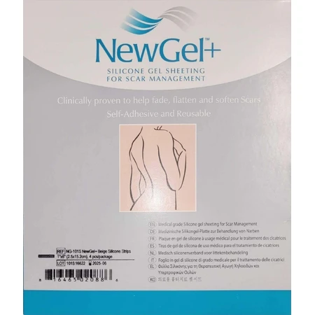 NewGel+ NG-101S Бежевый силиконовый пластырь в форме стержня 2,5 х 15,2 см, 4 шт.: цены и характеристики