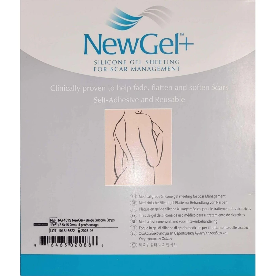 NewGel+ NG-101S Бежевый силиконовый пластырь в форме стержня 2,5 х 15,2 см, 4 шт.: цены и характеристики