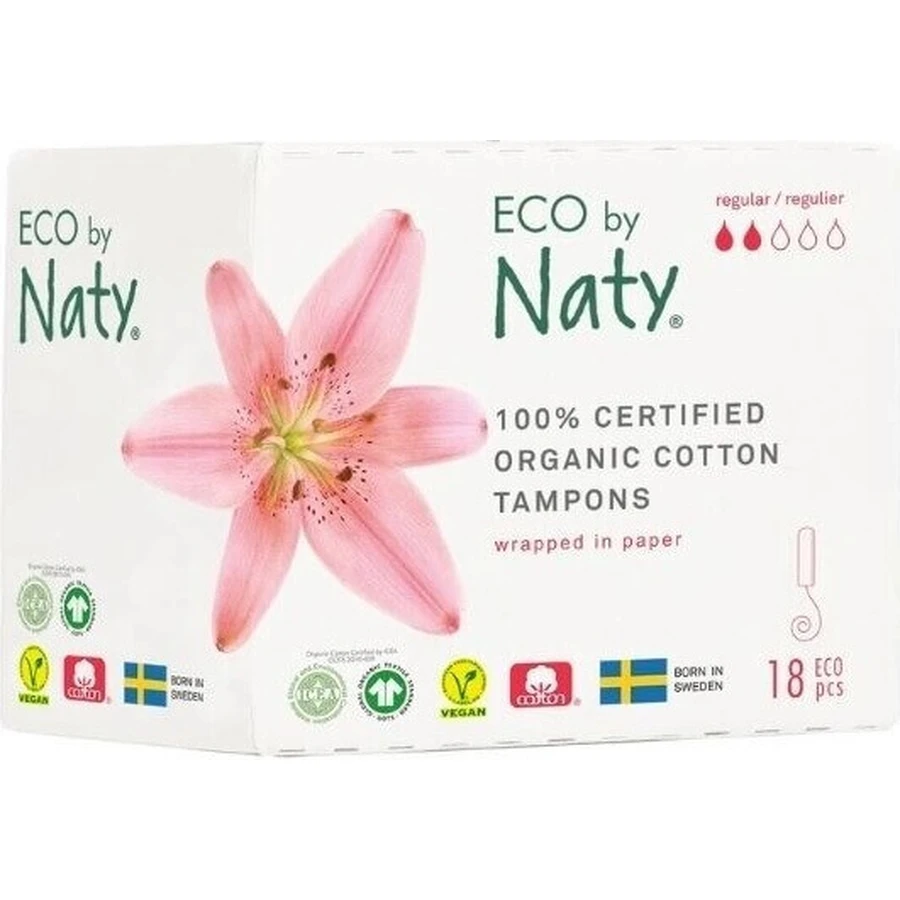 Eco by Naty тампони супер 1×18 шт, тампони: ціни та характеристики