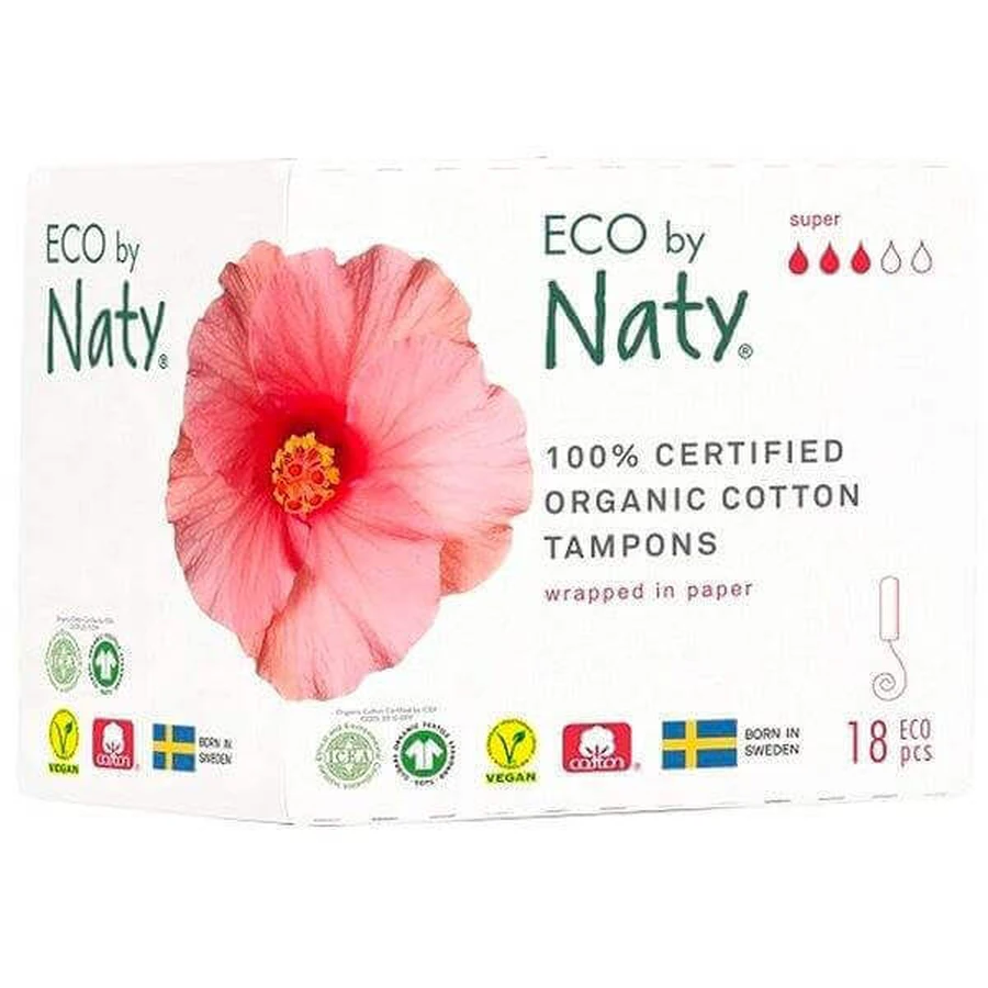 Eco by Naty тампони супер 1×18 шт, тампони: ціни та характеристики