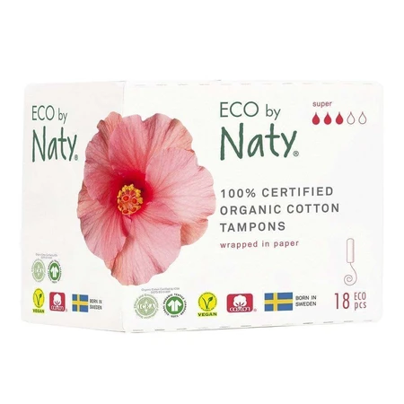 Eco by Naty тампони супер 1×18 шт, тампони: ціни та характеристики