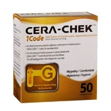 Тест-полоски Cera-Chek 1 Code для определения уровня глюкозы в крови, 50 шт.