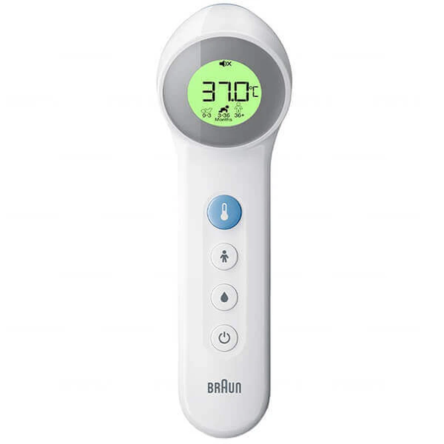 Braun BNT 400, бесконтактный термометр для лба 5 в 1 с точным определением возраста, белый: цены и характеристики