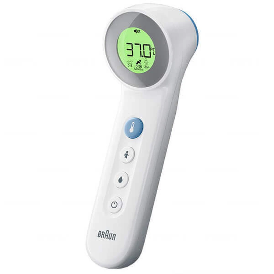 Braun BNT 400, бесконтактный термометр для лба 5 в 1 с точным определением возраста, белый: цены и характеристики