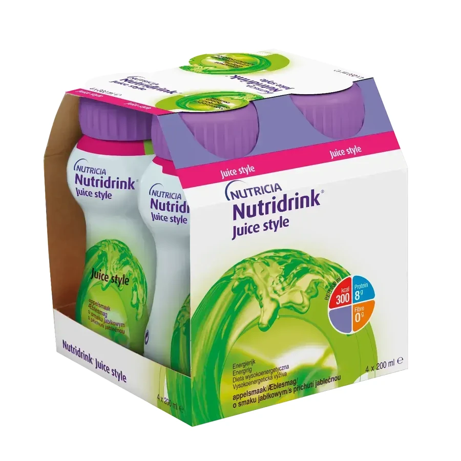 Nutridrink Сок Style Apple 4×200 мл, со вкусом яблока: цены и характеристики