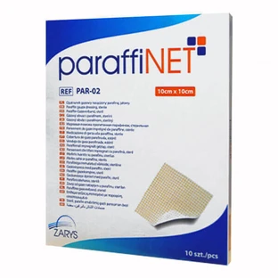 Повязка ParaffiNet, стерильная, марлевая, пропитанная парафином, 10 см × 10 см, 10 штук