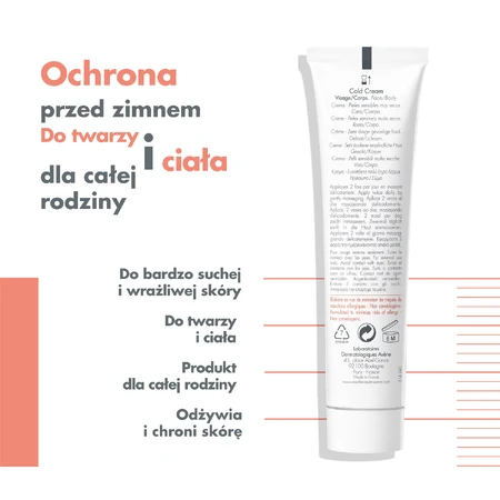 Avene Холодний крем для обличчя та тіла, для чутливої та дуже сухої шкіри, 100 мл: ціни та характеристики