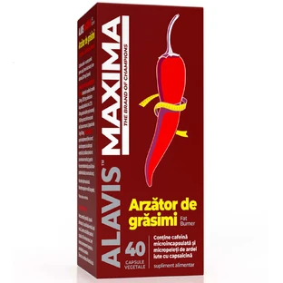 Жироспалювач, 40 вегетаріанських капсул, Alavis Maxima