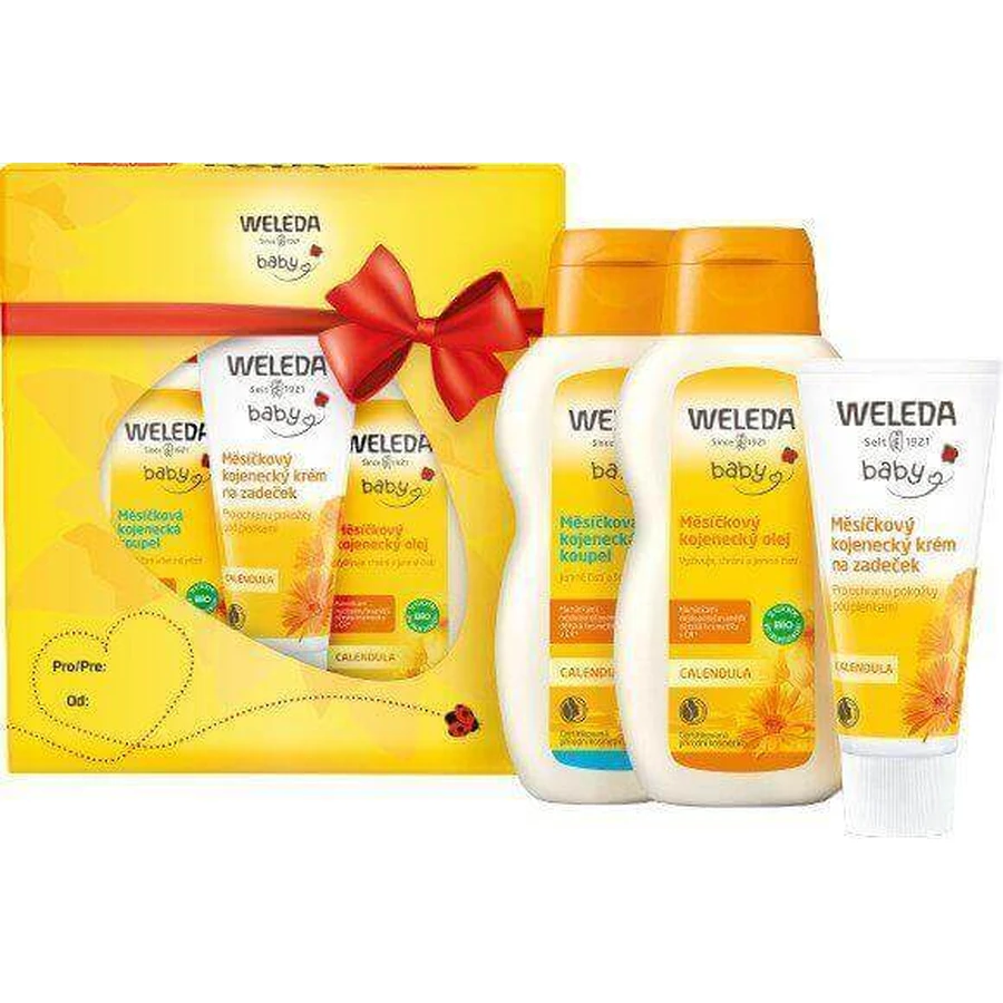 Дитячий набір Weleda Calendula - дитяча ванна + крем + олія: ціни та характеристики