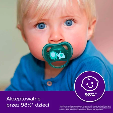 Avent Ultra Air, пустушка, силіконова, симетрична, хлопчик, SCF349/18, від 18 місяців, 2 шт.: ціни та характеристики