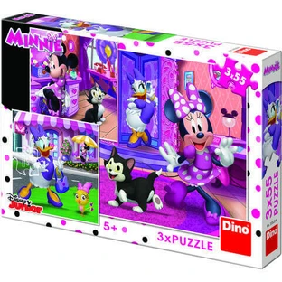 Пазл 3 в 1 День з Мінні, 55 деталей, Dino Toys