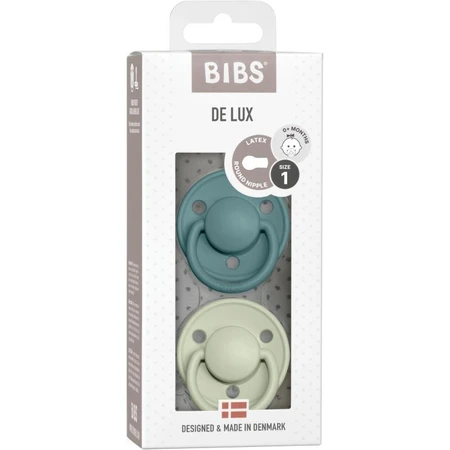 Пустышка BIBS De Lux из натурального каучука - , возраст 2 года, облако/черный 2 шт.: цены и характеристики