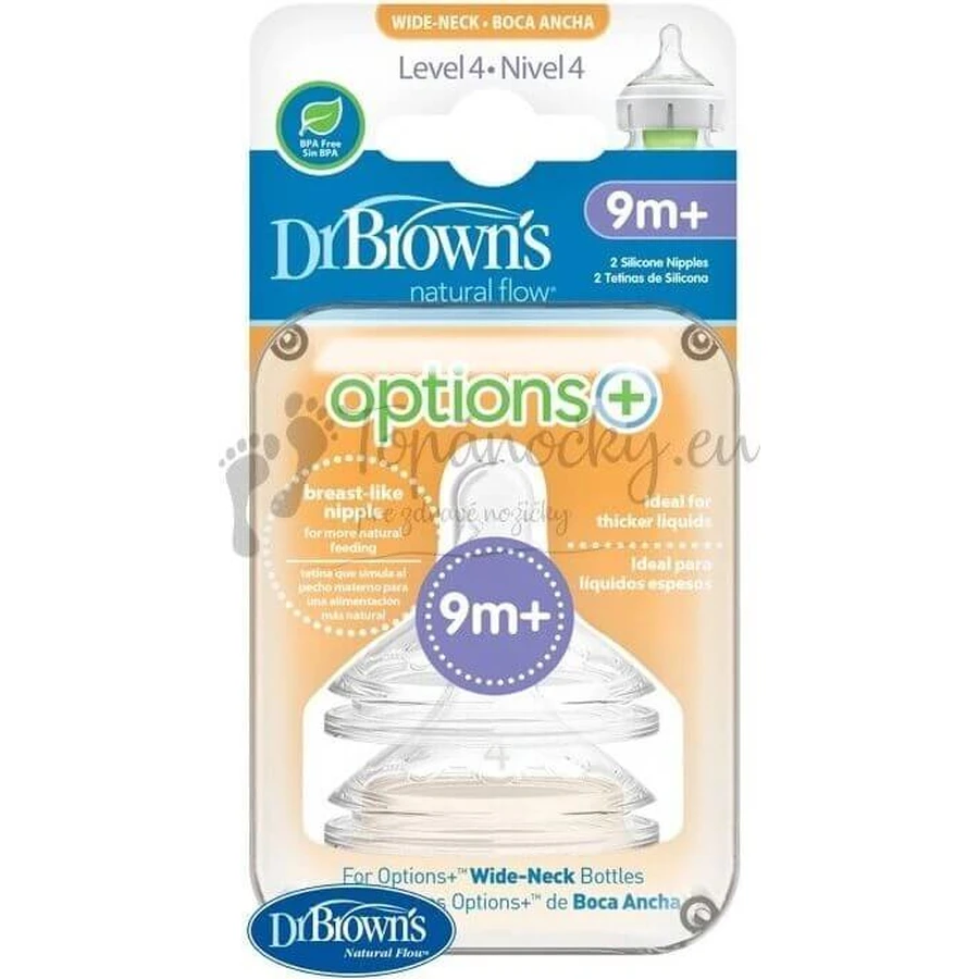 DR.BROWNS CUMLIKY OPTIONS+ NARROW LEVEL 4 1×2 шт, пустушки: ціни та характеристики