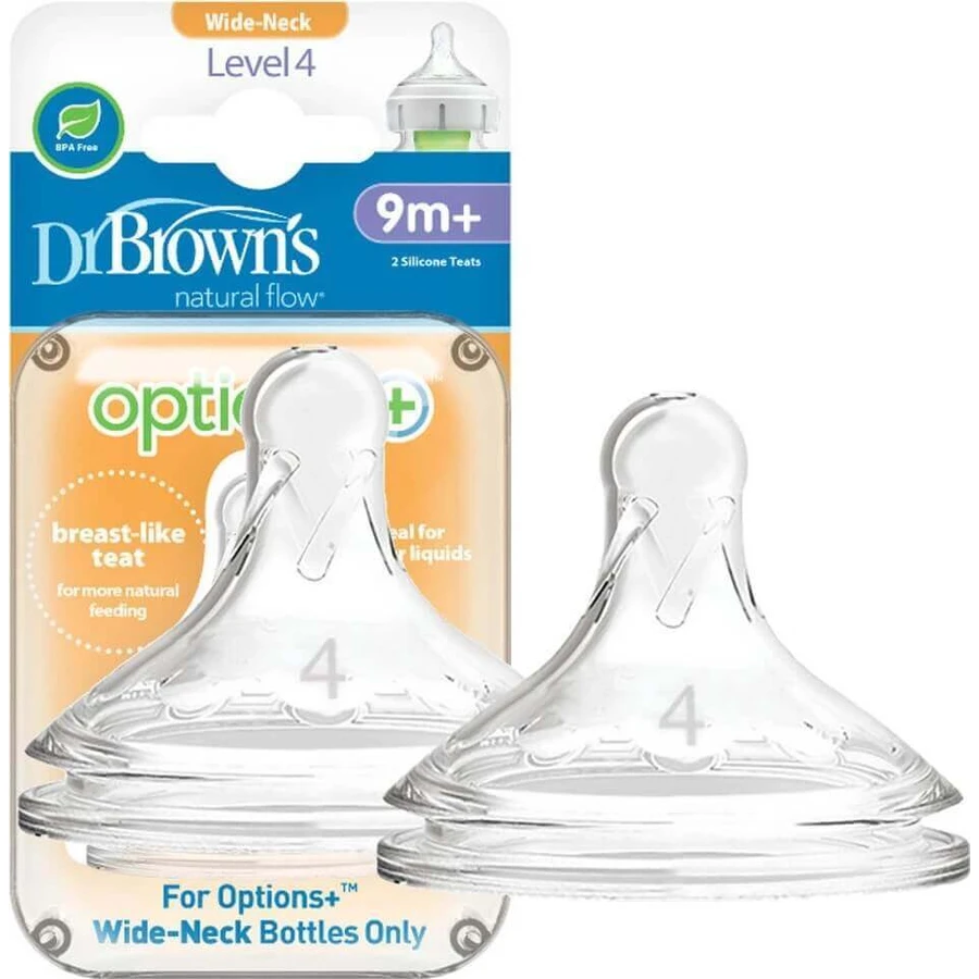 DR.BROWNS CUMLIKY OPTIONS+ NARROW LEVEL 4 1×2 шт, пустушки: ціни та характеристики