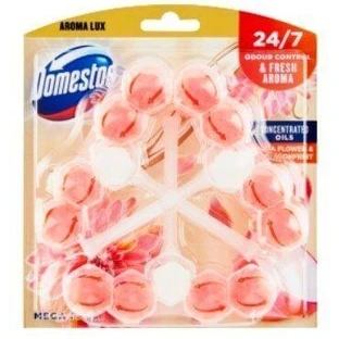 Domestos Aroma Lux Квітка жоржини та драконячий фрукт туалетний блок 3 х 55 г