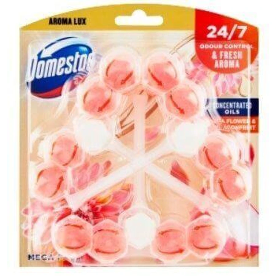 Domestos Aroma Lux Квітка жоржини та драконячий фрукт туалетний блок 3 х 55 г: ціни та характеристики