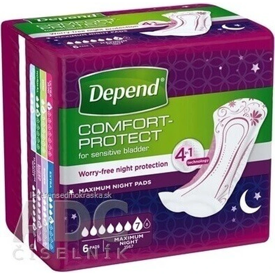 Прокладки DEPEND MAXIMUM от недержания для женщин, 12,5х34 см, 953 мл, 1х6 шт.: цены и характеристики