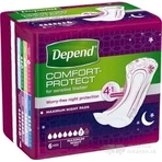 Прокладки DEPEND MAXIMUM от недержания для женщин, 12,5х34 см, 953 мл, 1х6 шт.: цены и характеристики