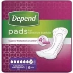 Прокладки DEPEND MAXIMUM от недержания для женщин, 12,5х34 см, 953 мл, 1х6 шт.: цены и характеристики
