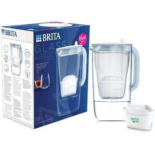 Чайник з фільтром Brita One, фільтр MX PRO, скло/білий 2,5 л