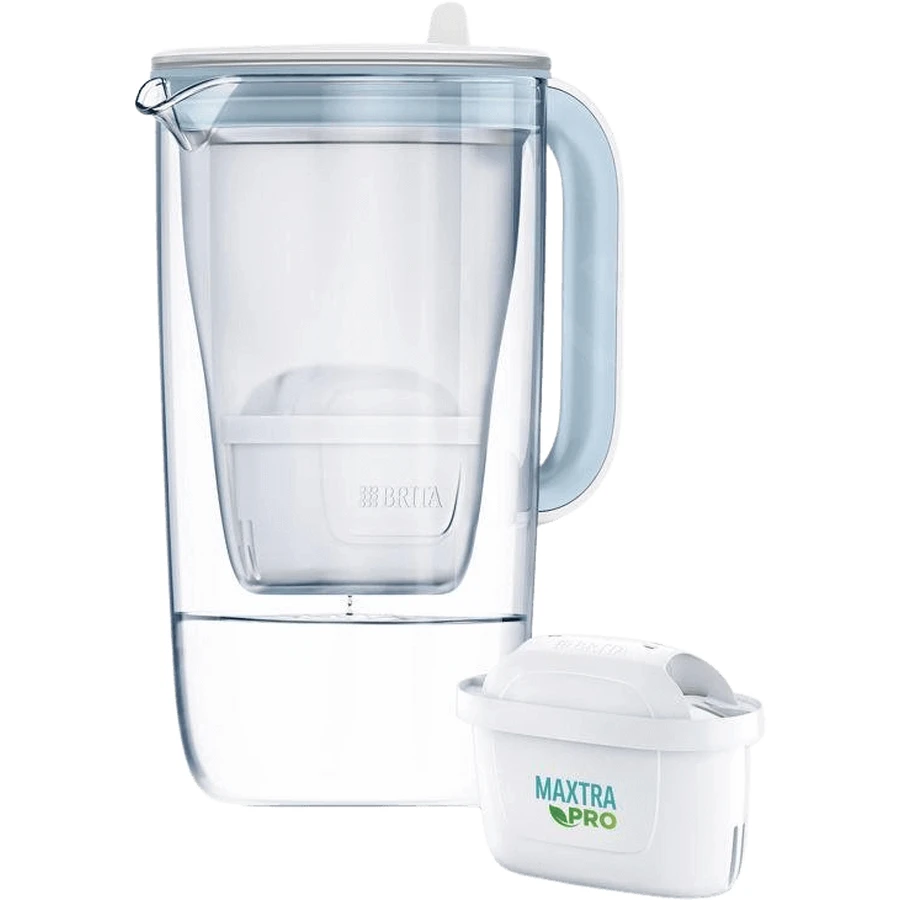 Чайник з фільтром Brita One, фільтр MX PRO, скло/білий 2,5 л: ціни та характеристики