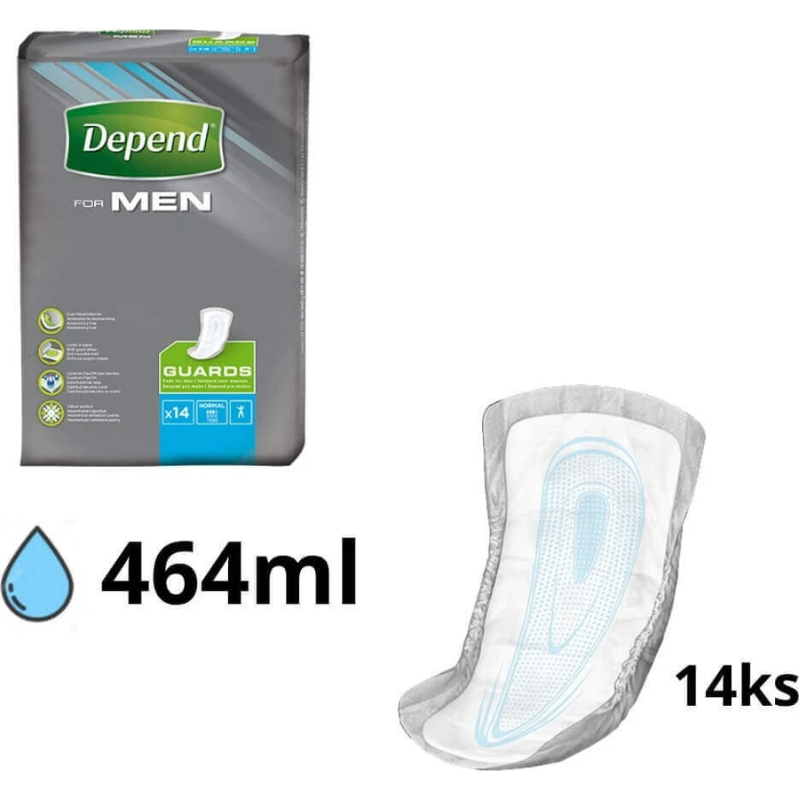 Прокладки от недержания DEPEND FOR MEN 1×14: цены и характеристики
