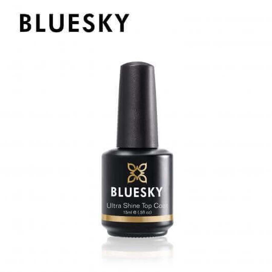 Верхнє покриття Напівстійкий лак для нігтів Bluesky Ultra Shine 15 мл: ціни та характеристики